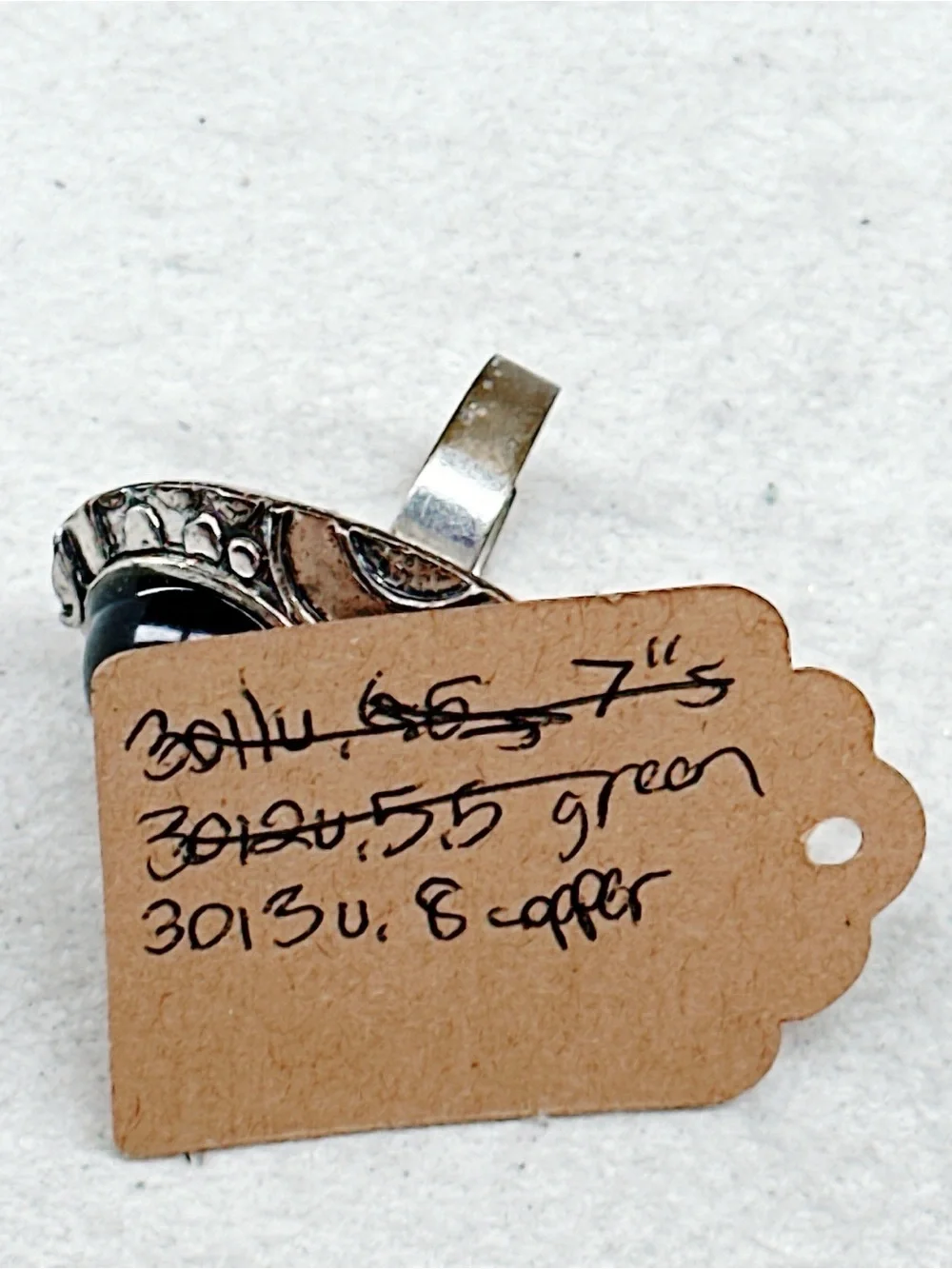 3013u. Damaged Silvertone Southwest Ring Adjustable